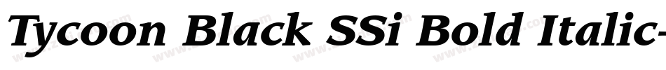 Tycoon Black SSi Bold Italic字体转换